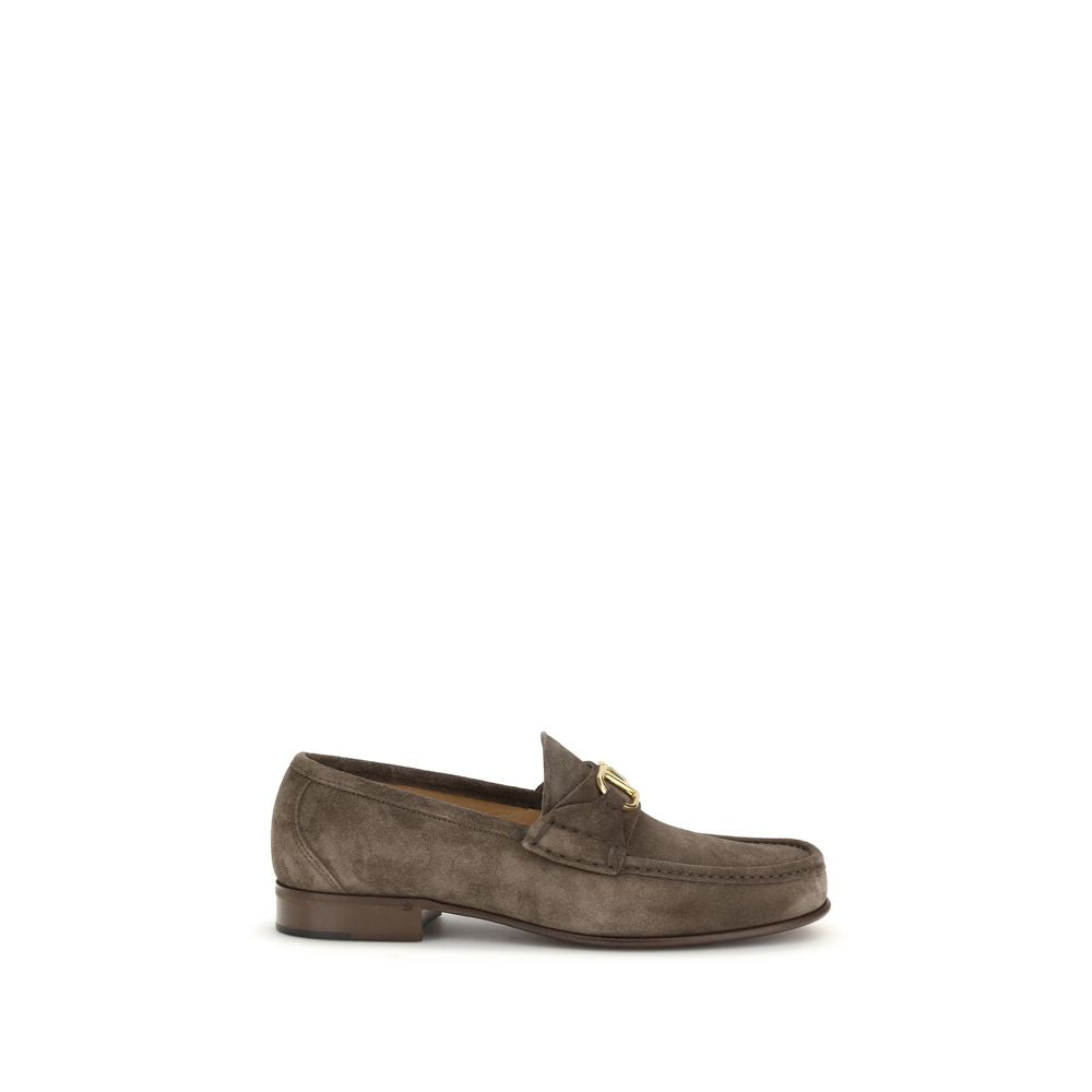 Valentino Garavani Brown Leather Slip-On Men\'s Loafers Valentino Garavani Men main image 3