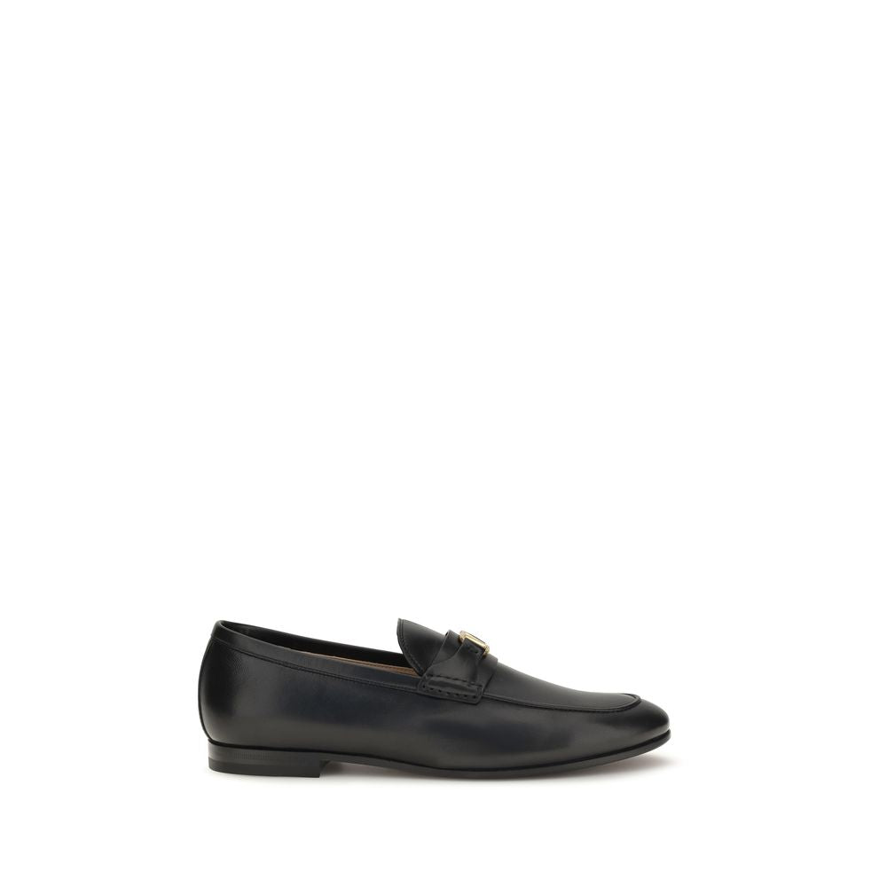 Valentino Garavani Black Calf Leather Bos Taurus Slip-On  display picture 2
