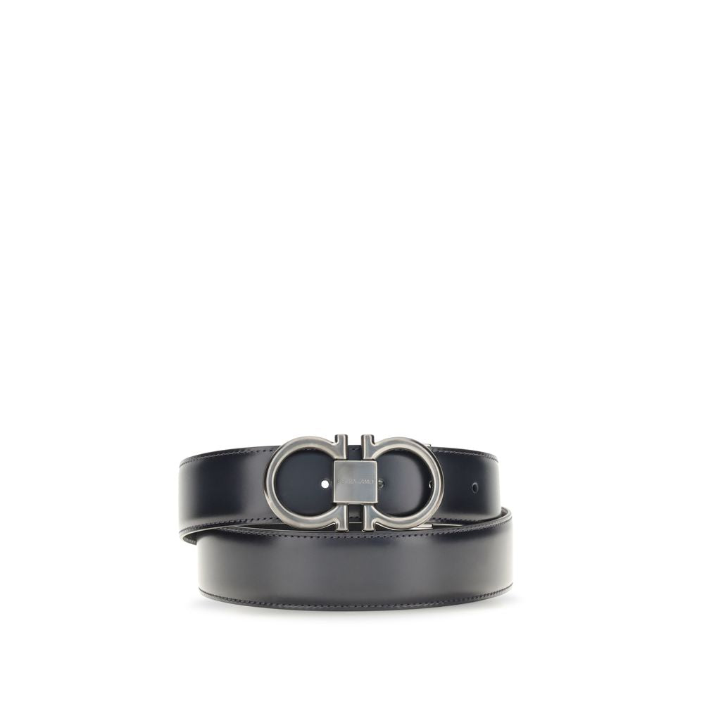 Ferragamo Blue Calf Leather Bos Taurus Regular Belt – Visamoda