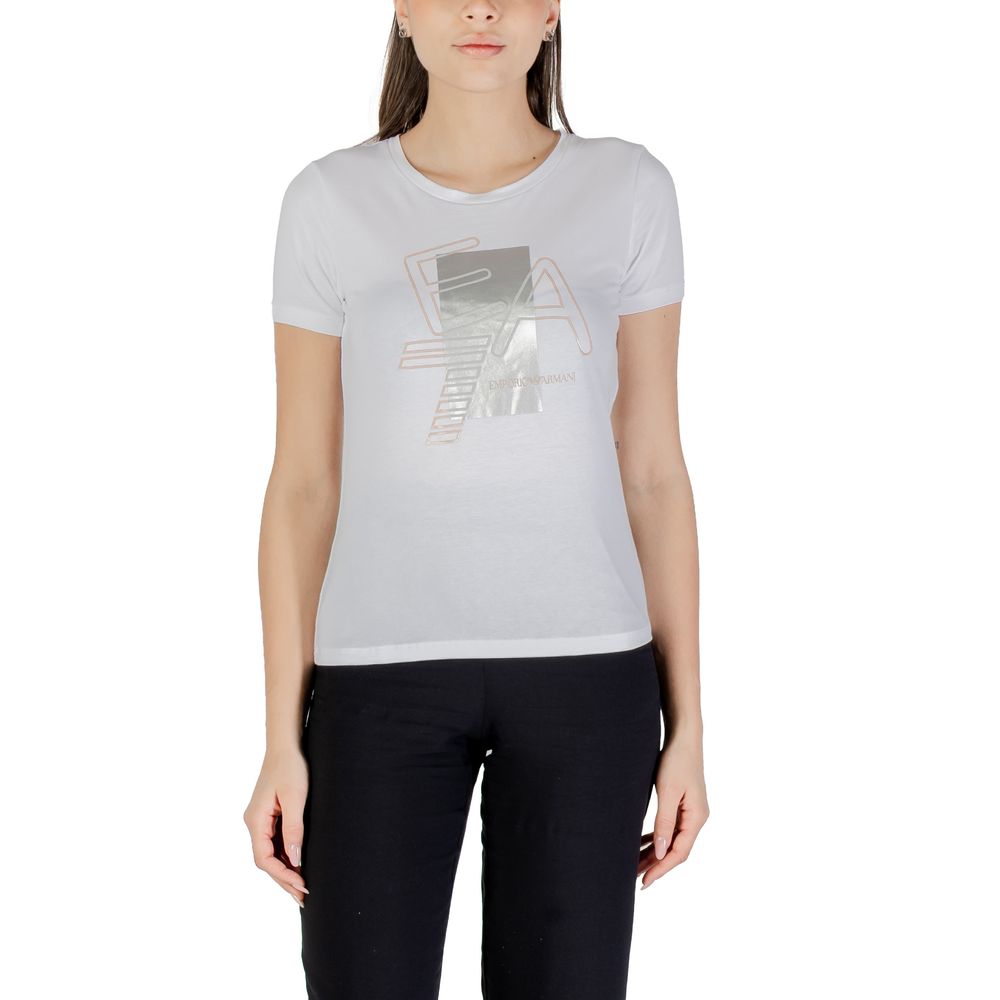 EA7 Emporio Armani White Cotton T-Shirt – Visamoda