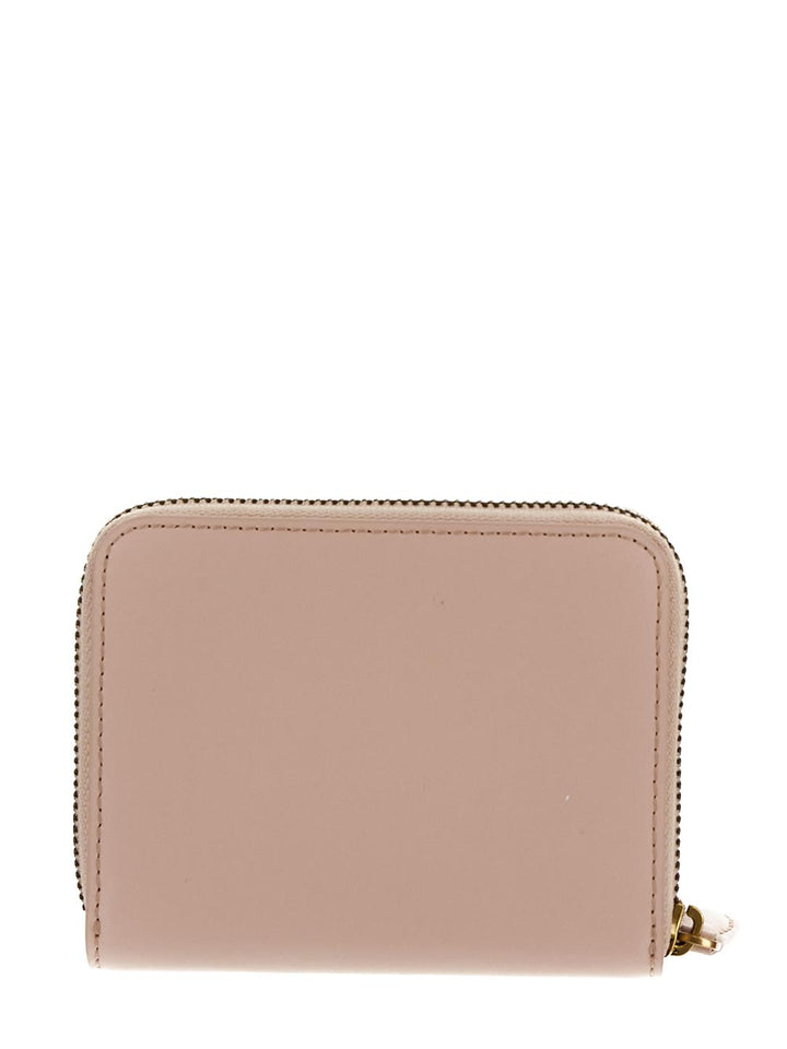 Pinko Square Zip-Around Leather Wallet