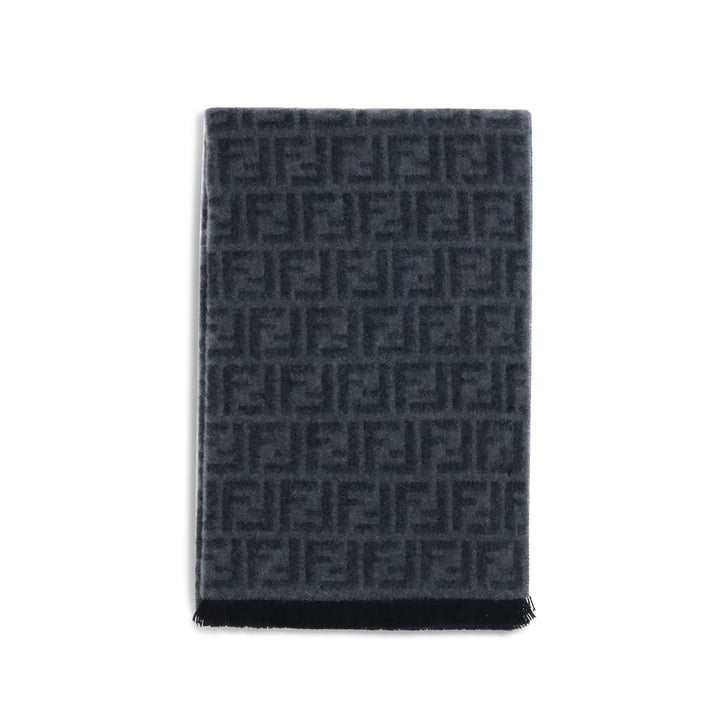 Fendi Black Fleece Wool Scarf