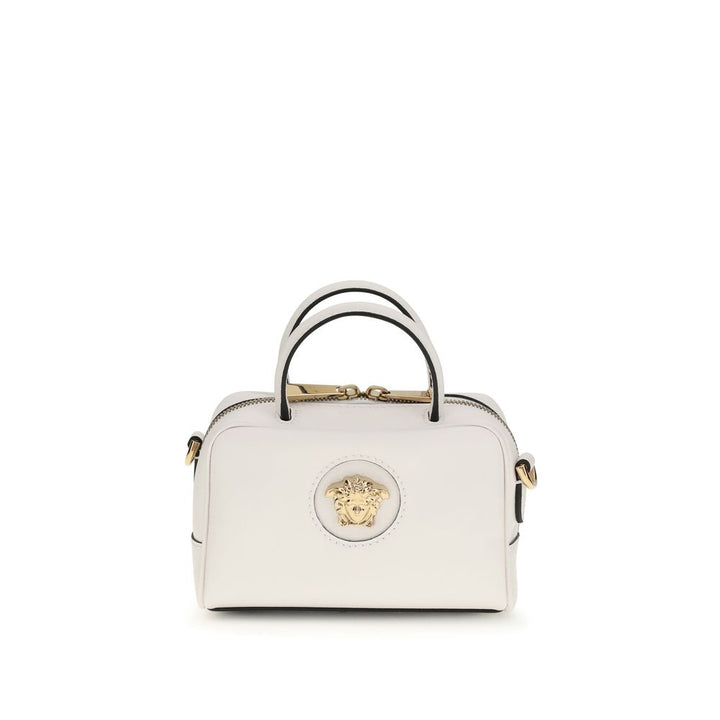 Versace White Calf Leather Bos Taurus Handbag