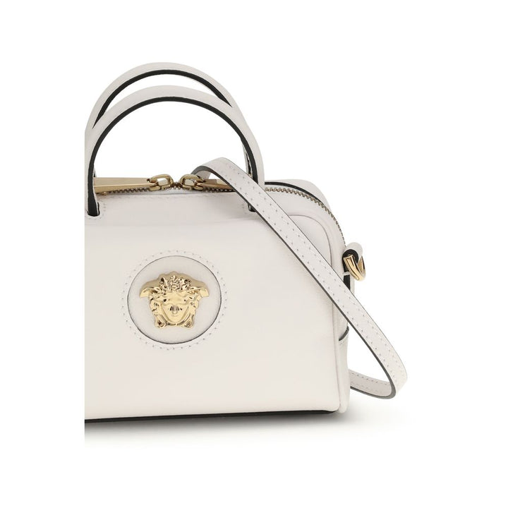 Versace White Calf Leather Bos Taurus Handbag