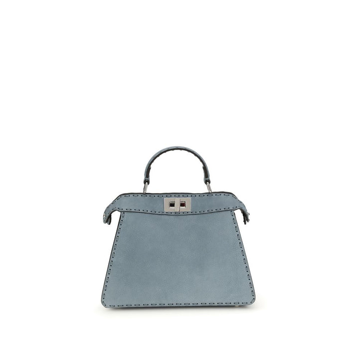 Fendi Light Blue Calf Leather Bos Taurus Handbag