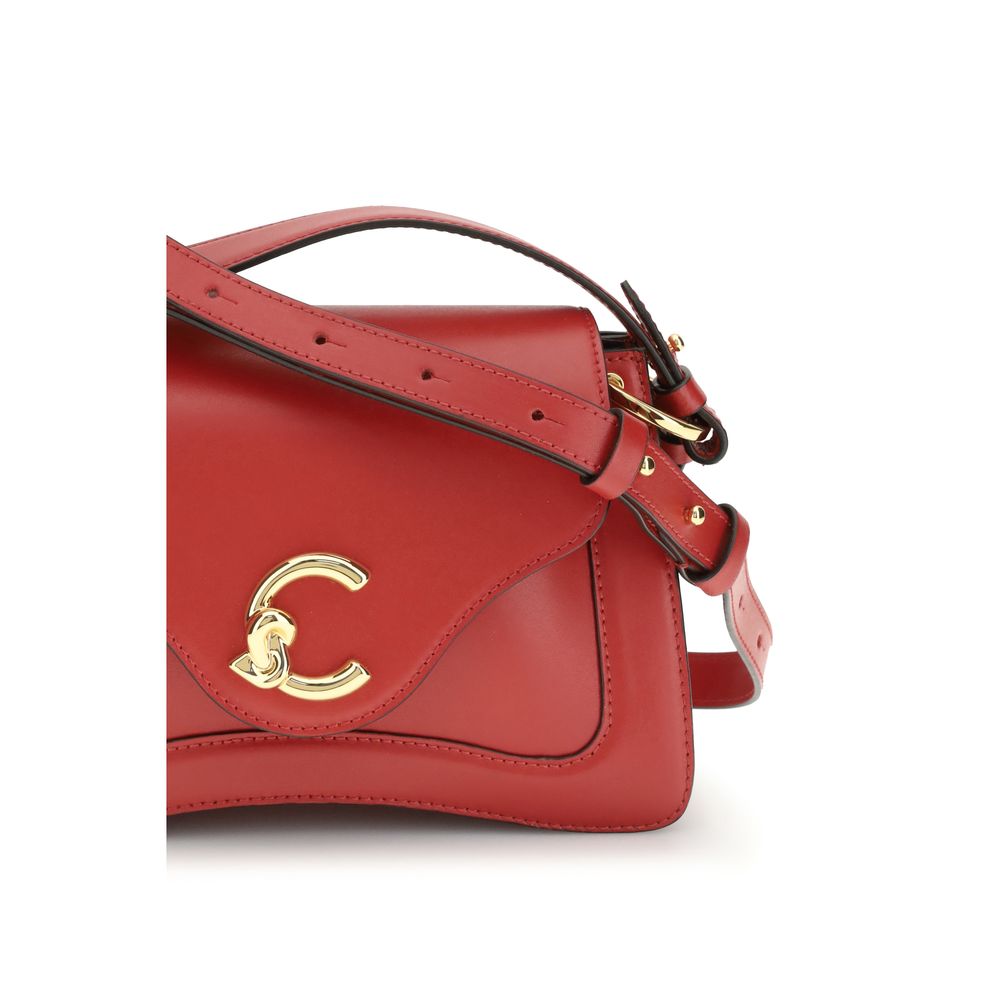 Coccinelle Red Calf Leather Bos Taurus Handbag