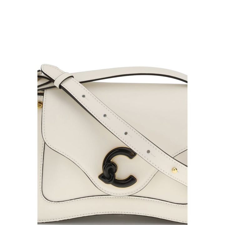 Coccinelle Cream Calf Leather Bos Taurus Shoulder Bag