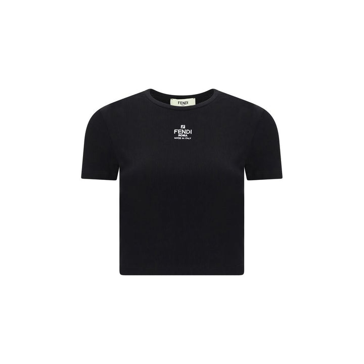 Fendi Black Cotton T-Shirt
