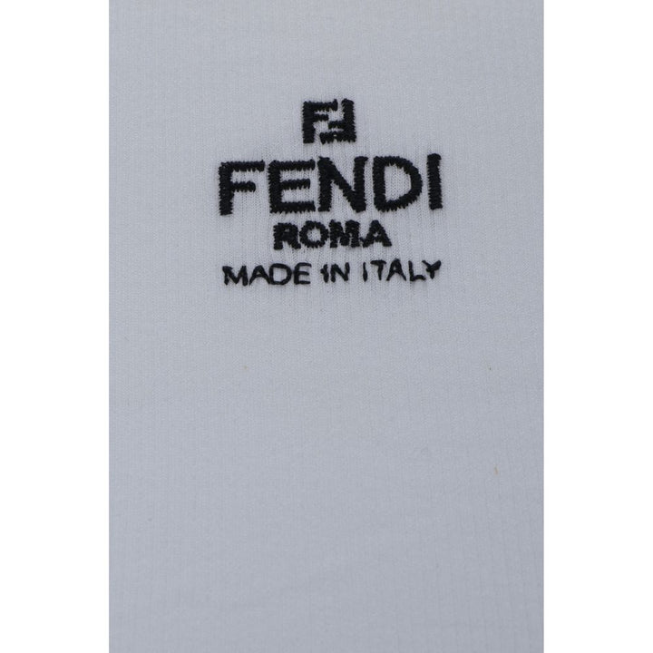 Fendi White Cotton T-Shirt