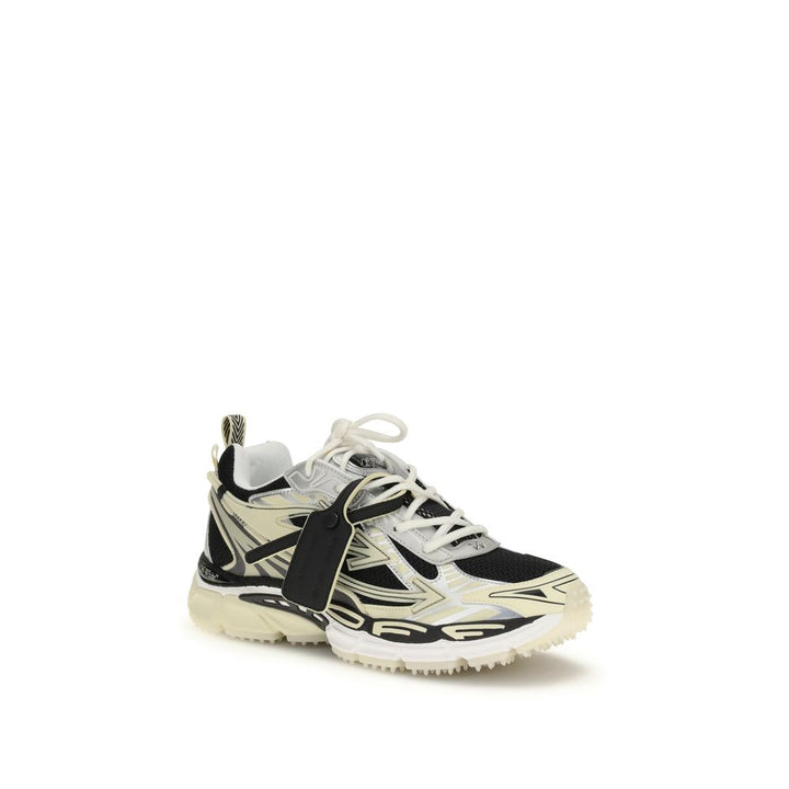 Off-White Multicolor Fabric Athletic Sneakers