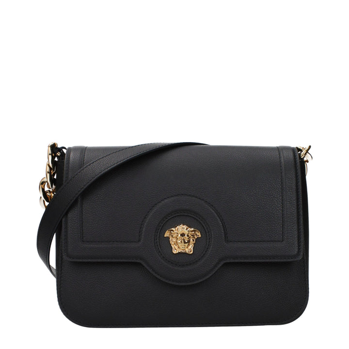 Versace Black Leather Crossbody Bag