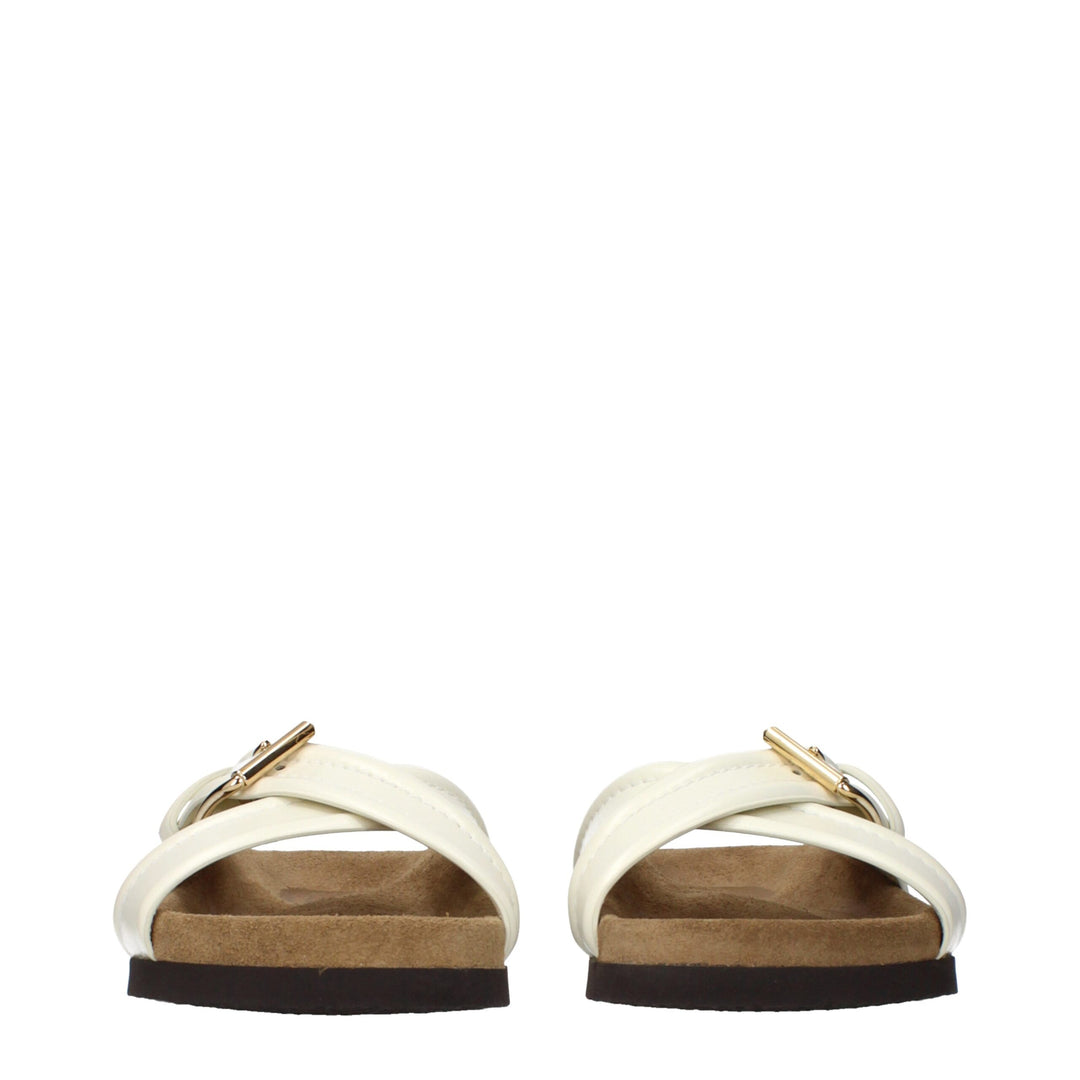 Valentino Garavani Beige Leather Slippers