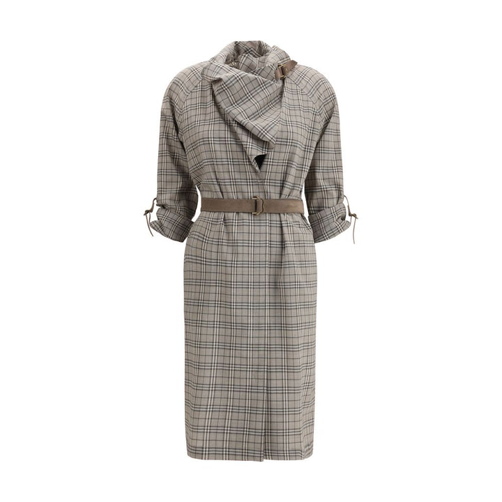 Burberry Gray Wool Casual Dress