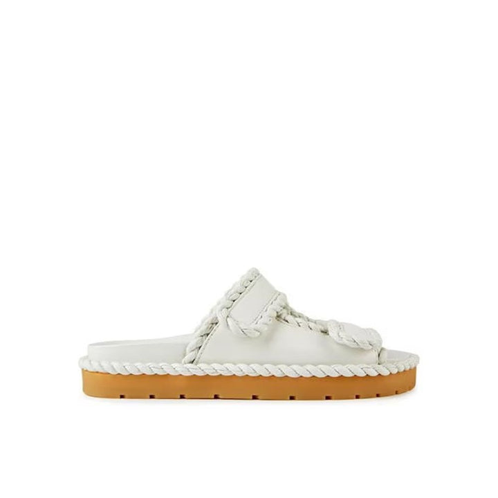 Bottega Veneta White Lamb Leather Sandals