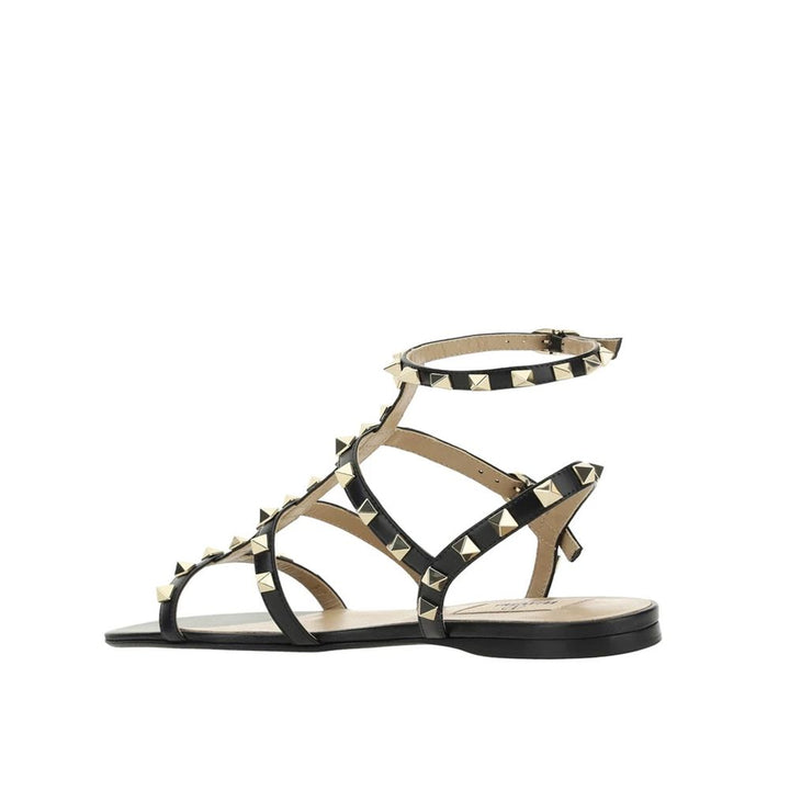 Valentino Garavani Black Calfskin Sandals