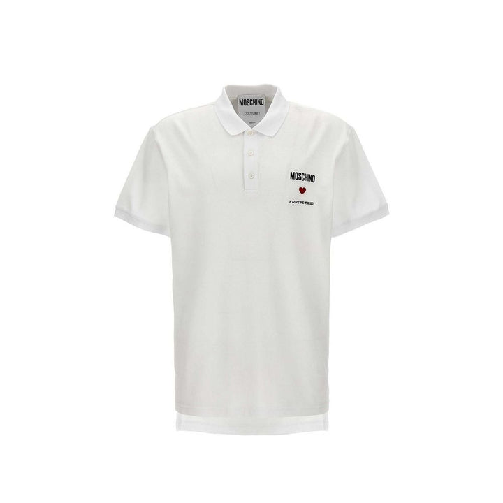 Moschino Couture White Cotton Polo Shirt