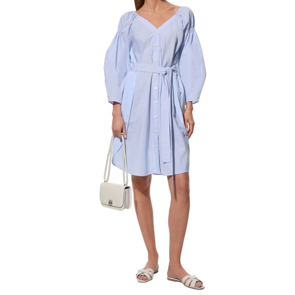 Stella McCartney Blue Cotton Casual Dress