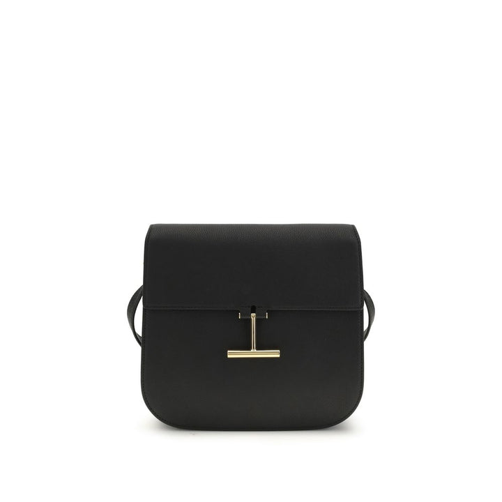 Tom Ford Black Calf Leather Bos Taurus Shoulder Bag