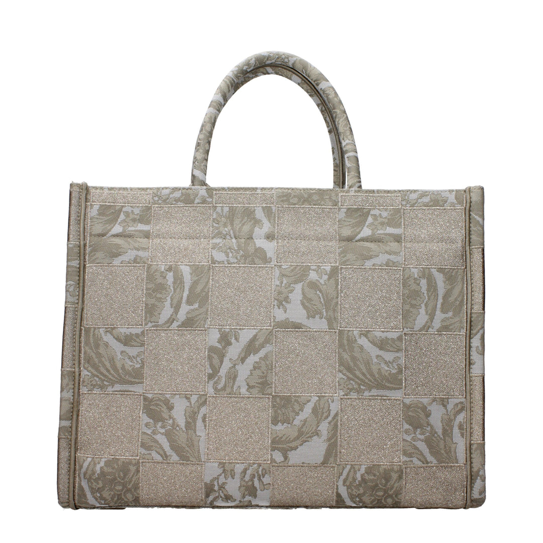 Versace Beige Fabric Handbag