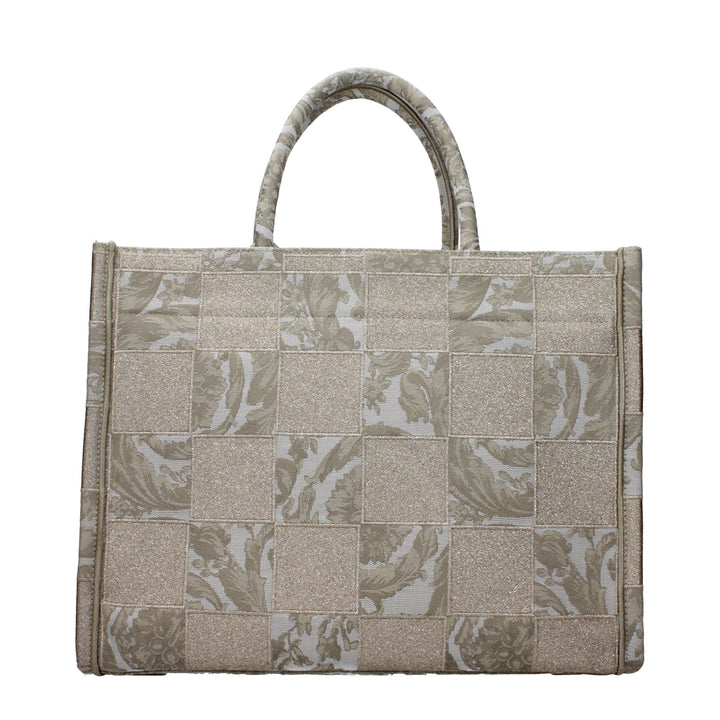 Versace Beige Fabric Handbag