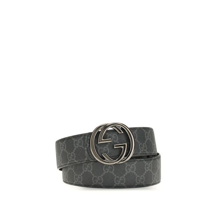 Gucci Black Calf Leather Bos Taurus Regular Belt