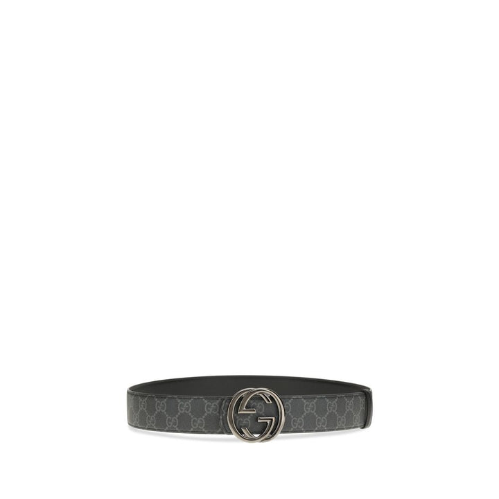 Gucci Black Calf Leather Bos Taurus Regular Belt