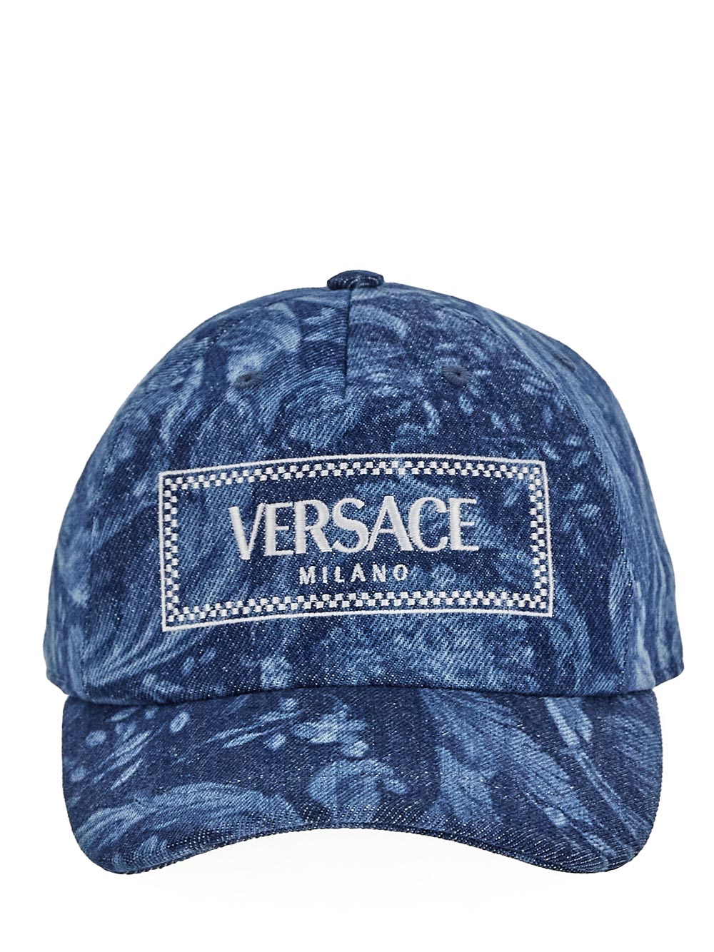 Versace Barocco Denim Logo Baseball Cap
