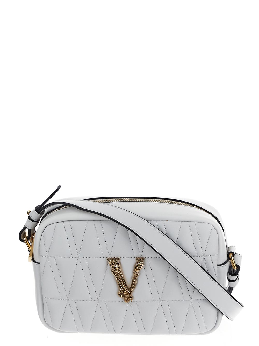 Versace Virtus Leather Crossbody Bag