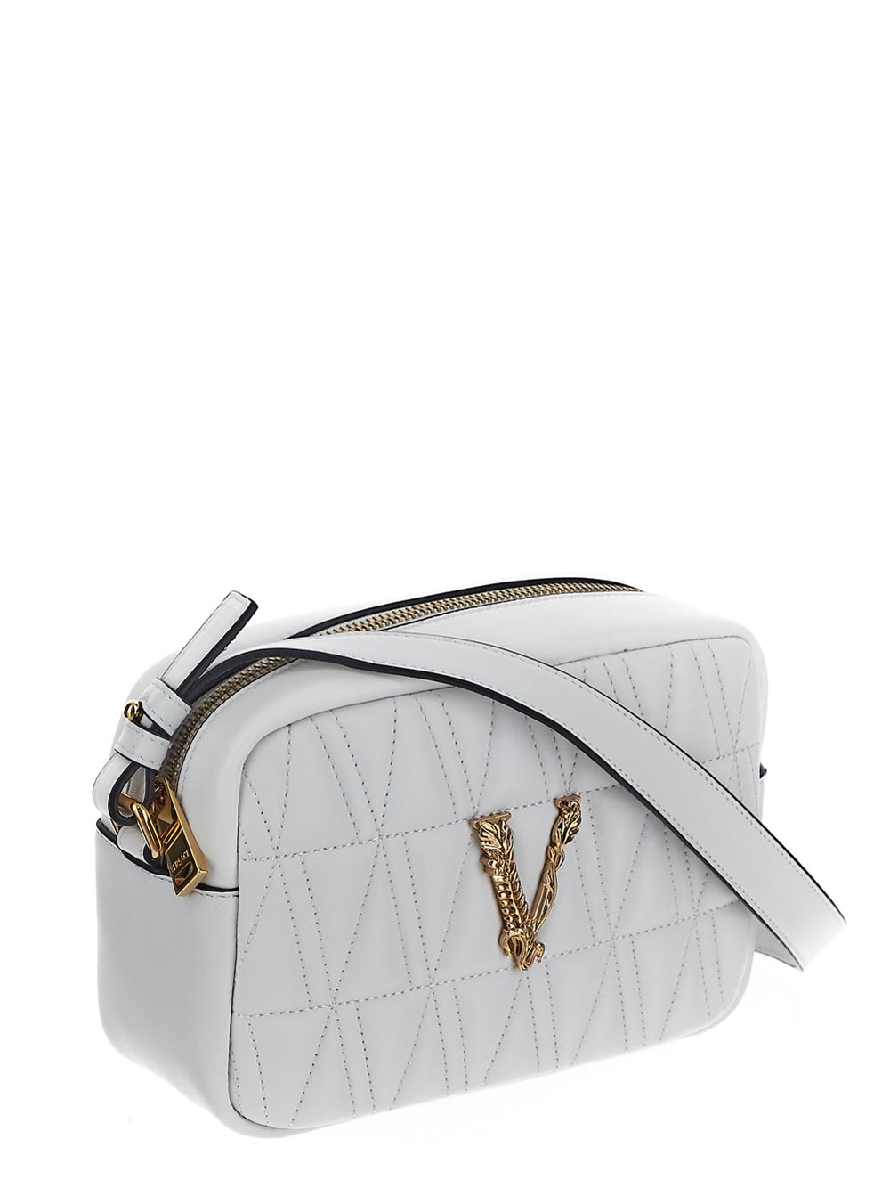 Versace Virtus Leather Crossbody Bag
