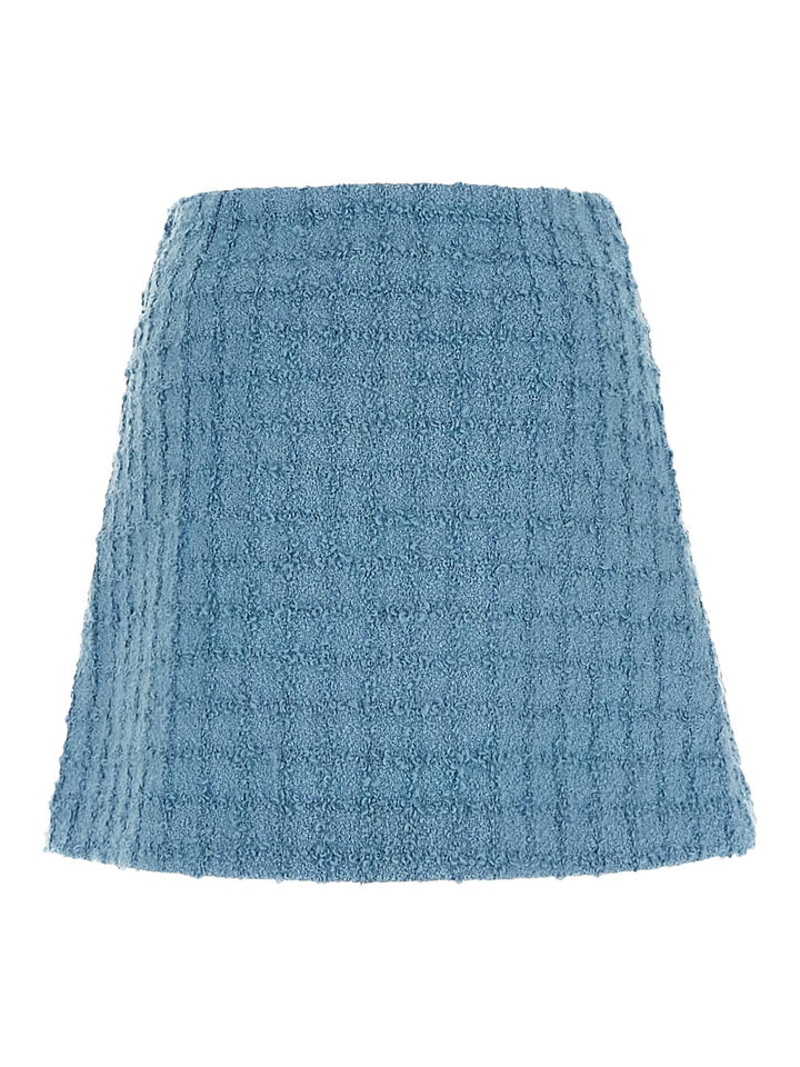 Versace Bouclé Tweed Wrap Mini Skirt
