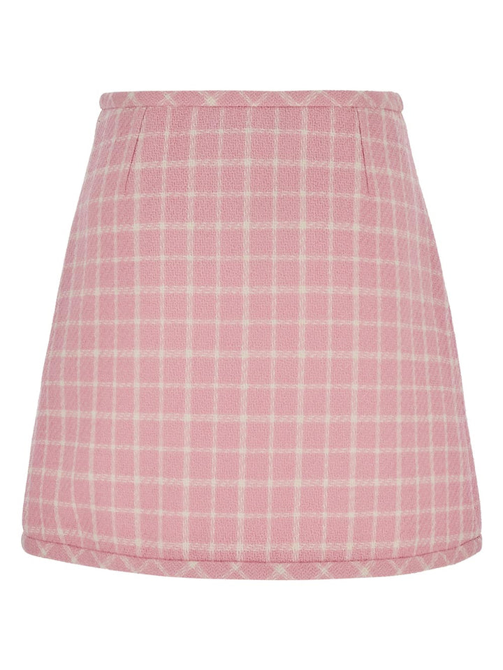 Versace Contrasto Tweed Wrap Mini Skirt