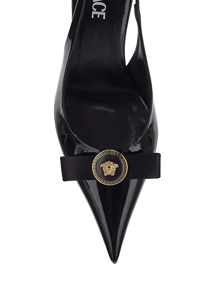 Versace Gianni Ribbon Mid Slingback Pumps