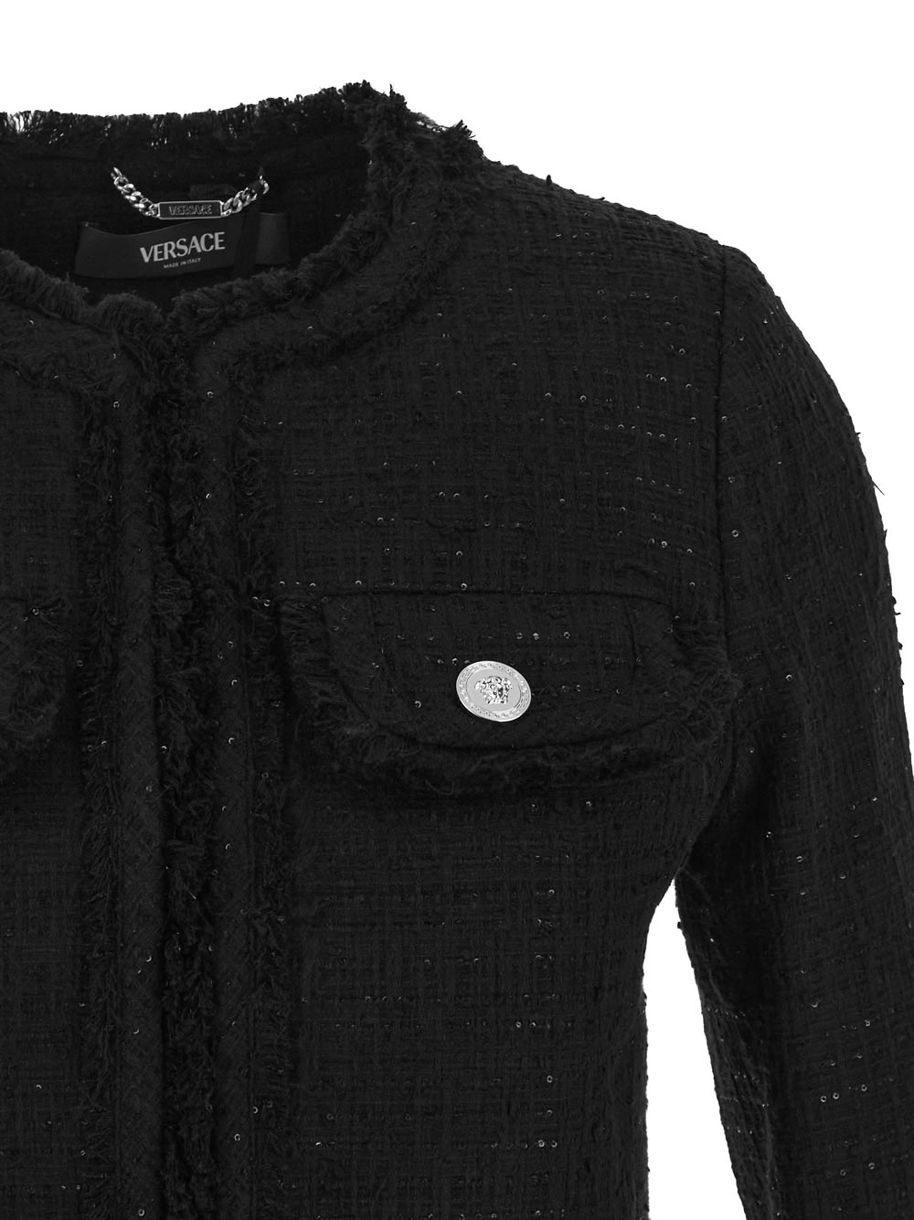 Versace Tweed Cardigan Jacket