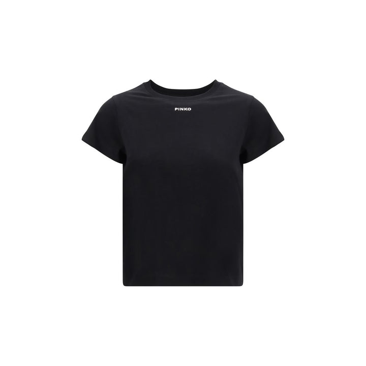 PINKO Black Cotton T-Shirt