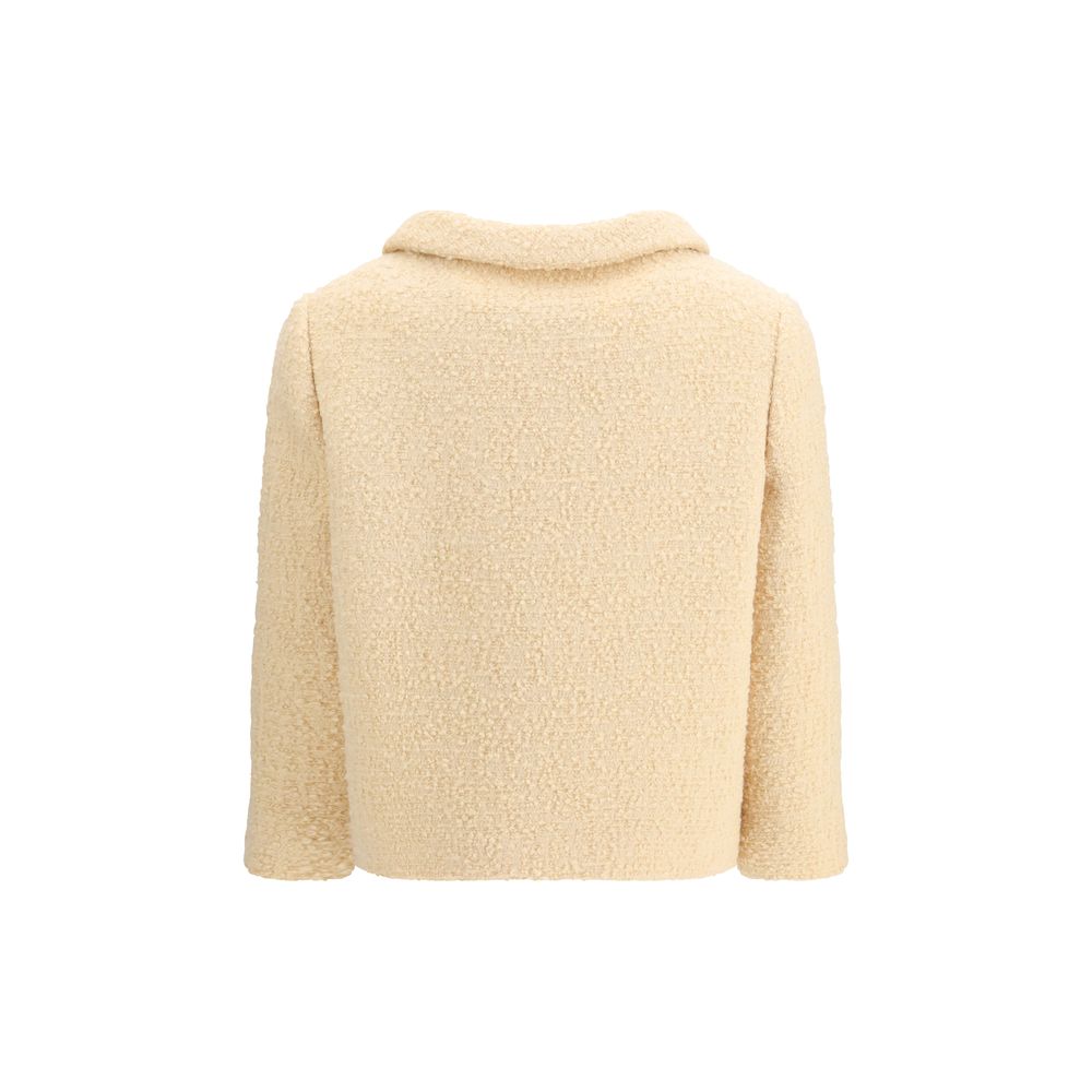 Valentino Beige Fleece Wool Coat