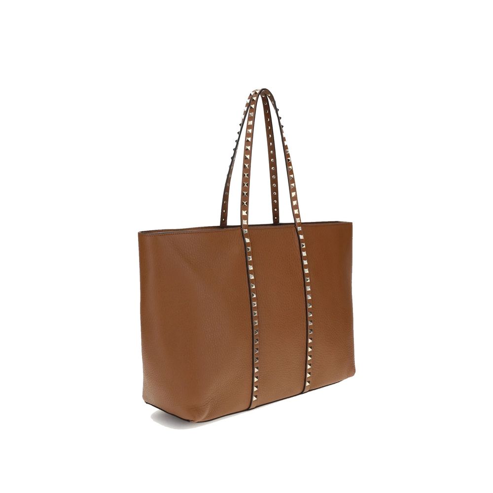 Valentino Garavani Brown Calfskin Tote Bag