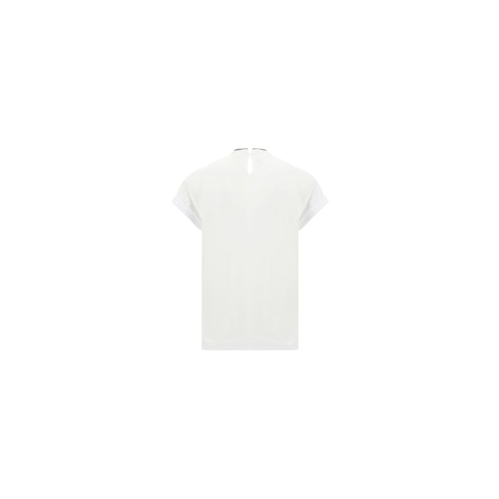 Brunello Cucinelli White Elastane T-Shirt