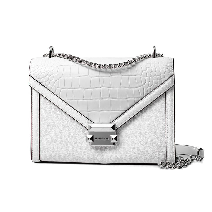 Michael Kors White Canvas Crossbody Bag