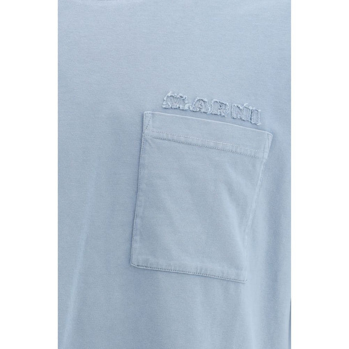 Marni Light Blue Cotton T-Shirt