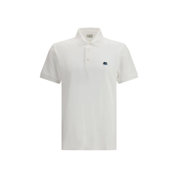 Etro White Cotton Polo Shirt