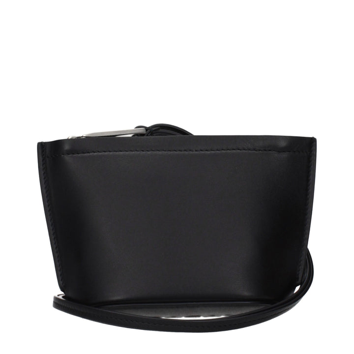 Salvatore Ferragamo Black Leather Clutch Bag