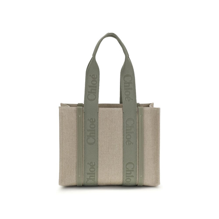 Chloé Beige Linen Shoulder Bag