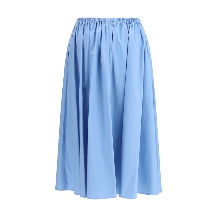 Marni Light Blue Cotton Midi Skirt