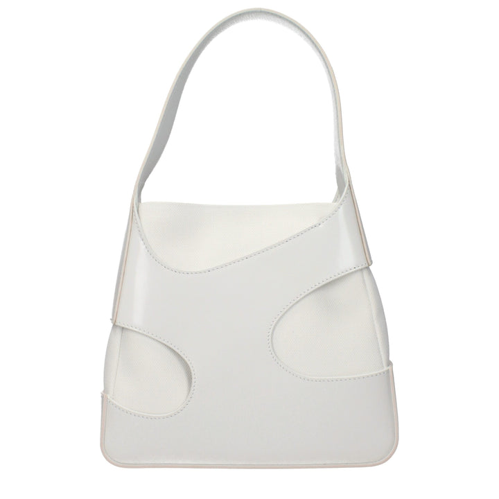 Salvatore Ferragamo White Fabric Handbag