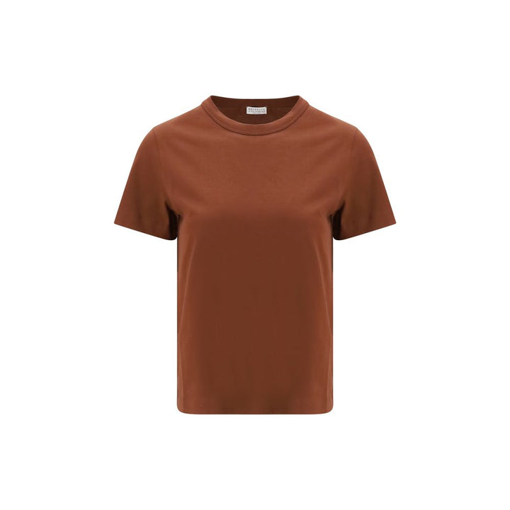 Brunello Cucinelli Brown Cotton T-Shirt