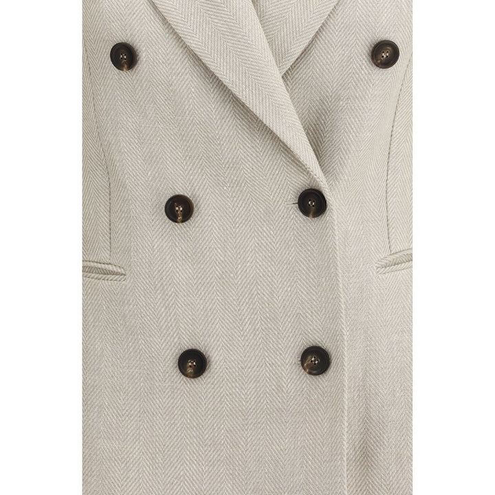 Brunello Cucinelli Beige Linen Blazer
