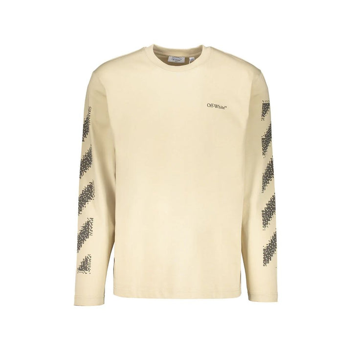 Off-White Beige Cotton T-Shirt