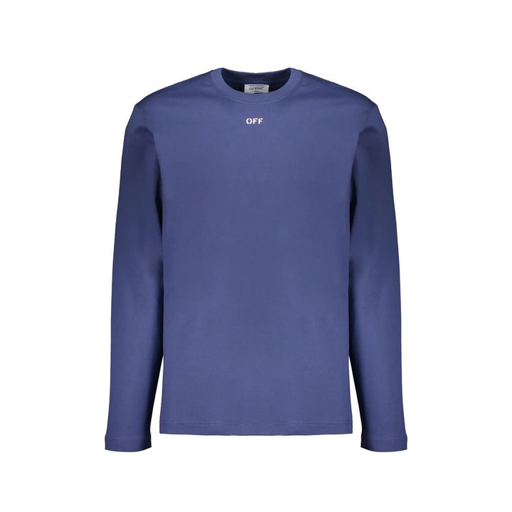 Off-White Blue Cotton T-Shirt