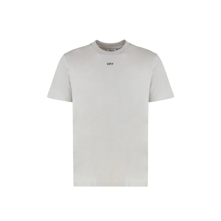 Off-White Gray Cotton T-Shirt