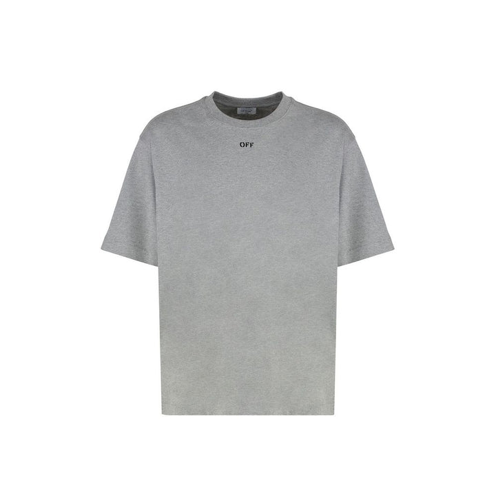 Off-White Gray Cotton T-Shirt